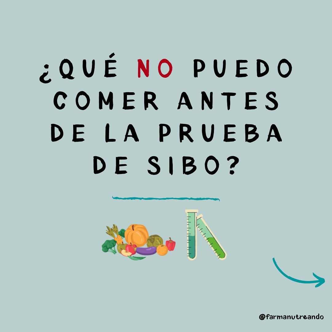 ¿Qué NO puedo comer antes de la prueba de #SIBO? ❌⬇️