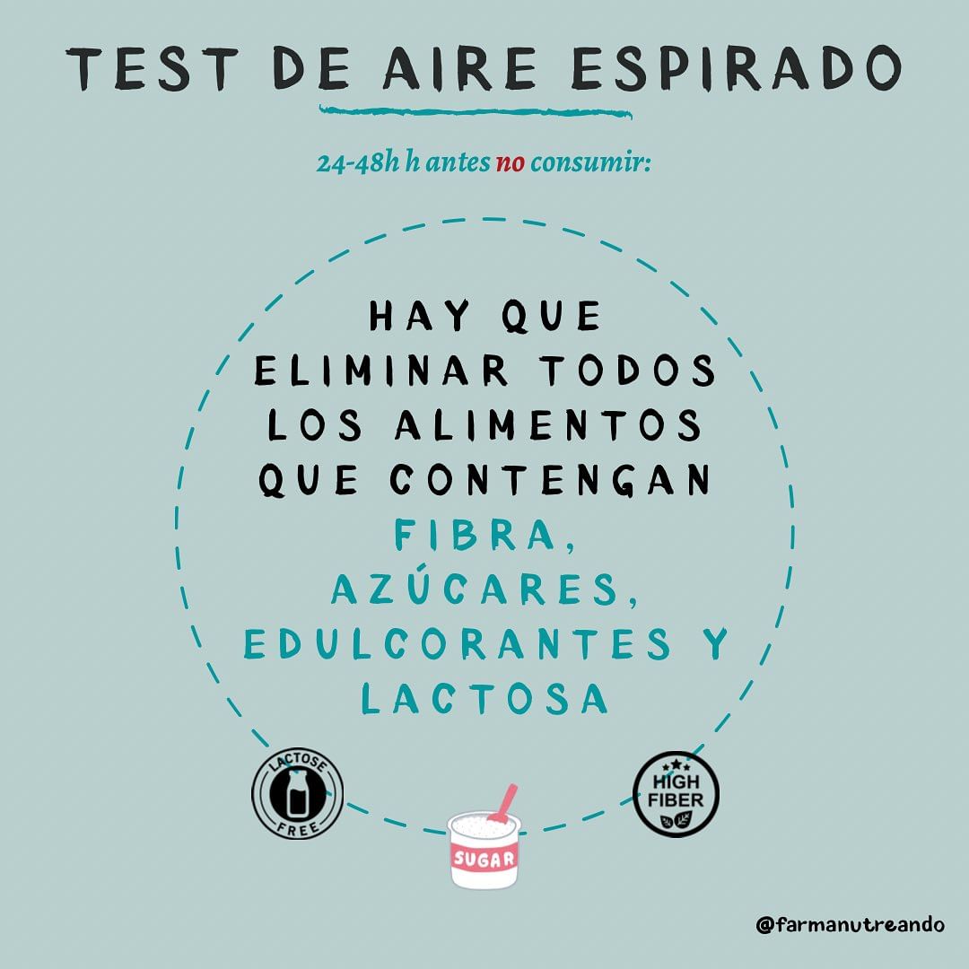 ¿Qué NO puedo comer antes de la prueba de #SIBO? ❌⬇️