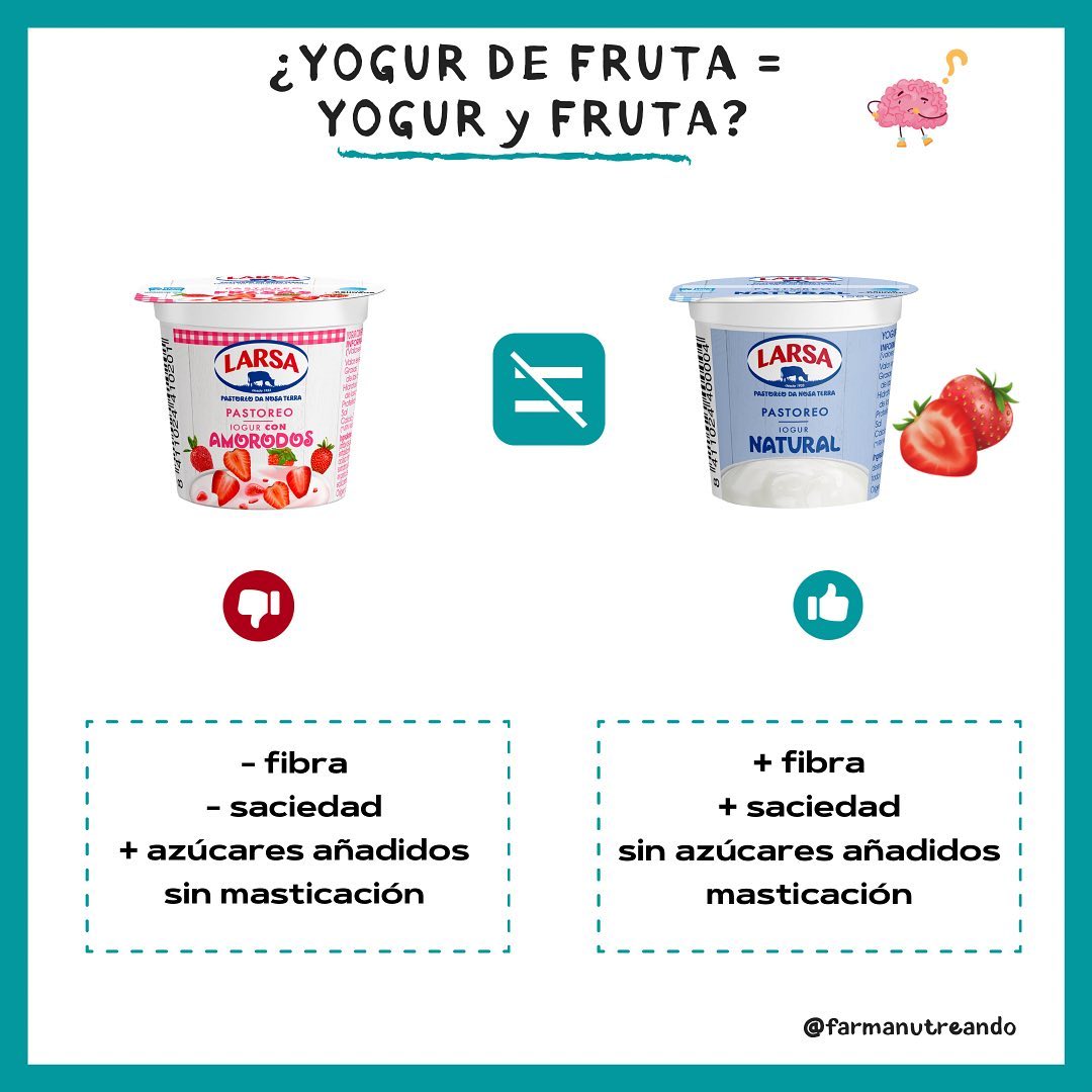 ¿Yogur de frutas = yogur y fruta? ⬇️ ⬇️ ANÉCDOTA ⬇️ ⬇️